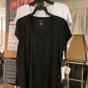 Pack of 2 V-neck tshirts NWT Size XL. Cynthia Rowley.